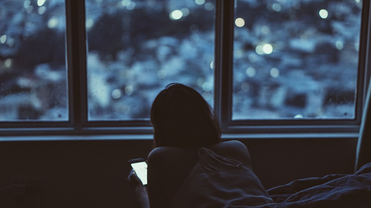 A person using a smartphone